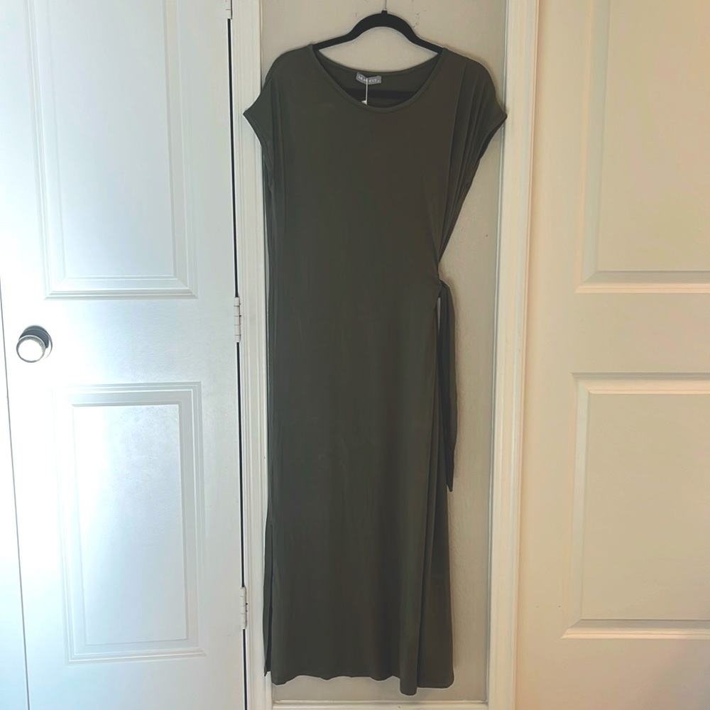 Olive maxi dress, small